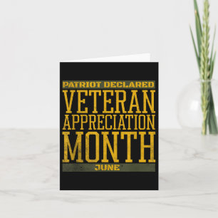 Patriot Declared Veteran Pride June Support  Card