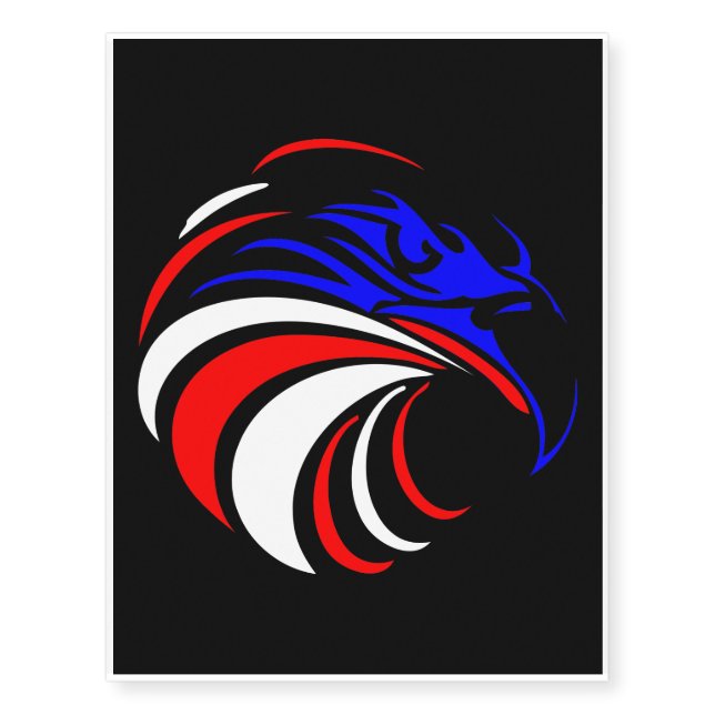 Patriot Eagle temporary tribal tattoo (Front)