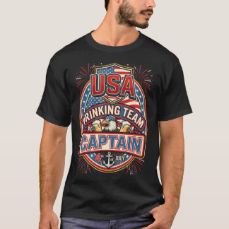 Patriot Eagle Usa 4Th Of July Beer Drinking Team T-Shirt