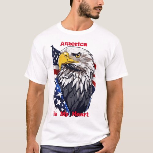 patriot eagle with flag T_Shirt