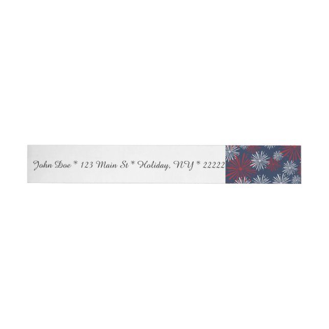 Patriot Fireworks Wrap Around Address Label (Individual)