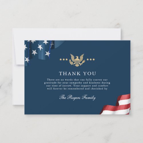 Patriot Flat Thank You Note Card