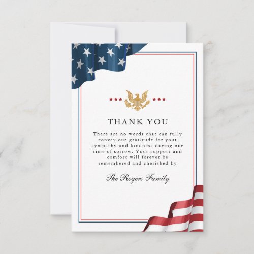 Patriot Flat Thank You Note Card