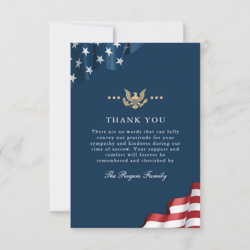 Patriot Flat Thank You Note Card