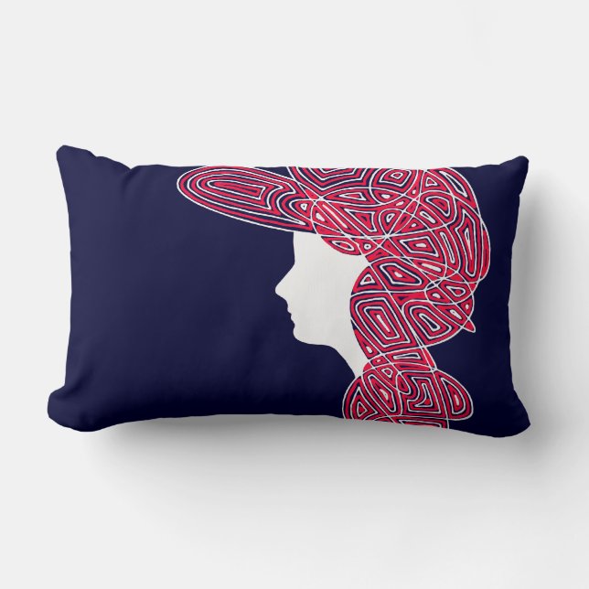 Patriot Lady Lumbar Pillow (Front)