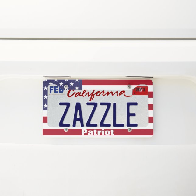Patriot License Plate Frame (On Car)