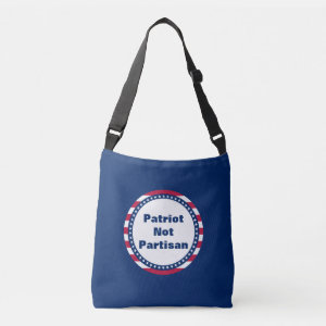 Patriot Not Partisan Patriotic Crossbody Tote Bag
