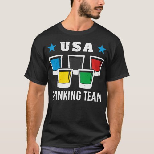 Patriot Olympic USA Drinking Team Beer  T_Shirt