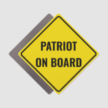 Patriot On Board car magnet