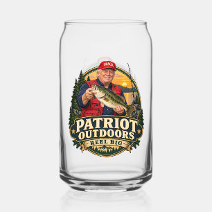 Patriot Outdoors Reel Big Two-Sided Can Glass