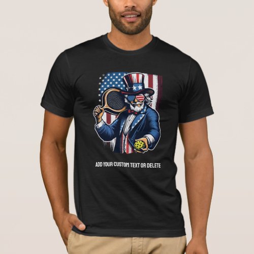 Patriot Pickleball Player USA Flag 4th July Gift T_Shirt