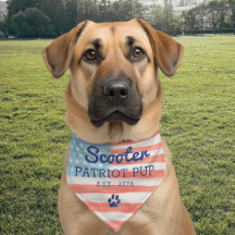 Patriot Pup American Flag Large Pet Bandana
