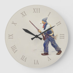 Patriot Quebec Rebellion 1837-1838 Henri Julien Large Clock