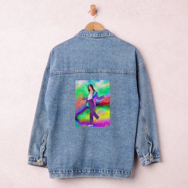 Patriot Rainbows Lee Mariie's creative designs Denim Jacket (Hangar)