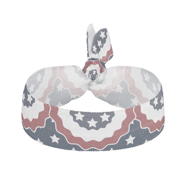 Patriot Red, White and Blue  Elastic Hair Tie (Front)