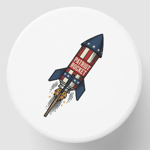Patriot Rocket 4th of July Vintage Fireworks Desig Mini Candle Favors