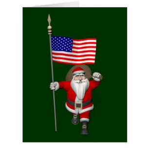 Patriot Santa Claus USA Cards