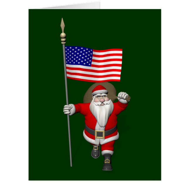 Patriot Santa Claus  USA Cards (Front)