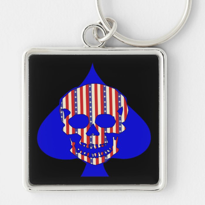 Patriot Skull Keychains