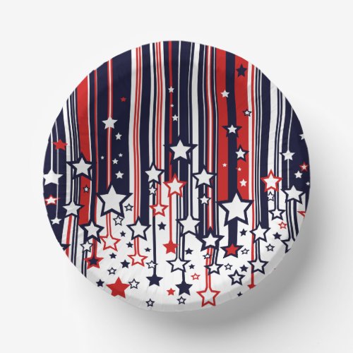 Patriot Star Shower  Paper Bowls