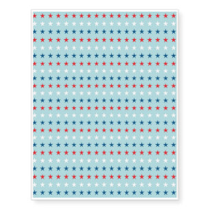 Patriot Stars Pattern Temporary Tattoos