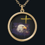 *~* Patriot Veteran Christian Eagle Cross AP16  Gold Plated Necklace<br><div class="desc">(Search AP16 for similar theme items) Feel free to transfer. JEWELRY WITH INTENTION (R) - Energetically Enhanced Jewelry (((((((( copy paste this link for my USA patriot collection https://bit.ly/3QsVQy0 )))))))))) You can edit , move resize the various elements of this design. Just go to Personalization - > and find the...</div>