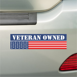 Patriot Veteran Owned American Flag Car Magnet