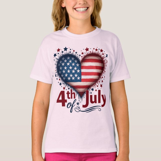 Patriot Vibes: Stars, Stripes & Style T-Shirt (Front)