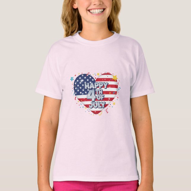 Patriot Vibes: Stars, Stripes & Style T-Shirt (Front)