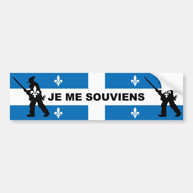 Patriotes 1837 I REMEMBER (QUEBEC) Bumper Sticker (Front)