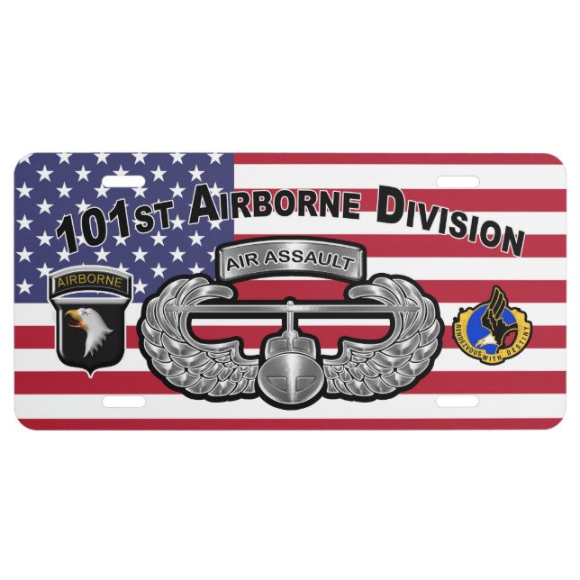 Patriotic 101st Airborne Division Air Assault License Plate (Front)