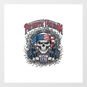 Patriotic 1776 Off Road Skull Monster Truck Floor Decals