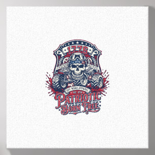 Patriotic 1776 Off Road Skull Monster Truck Heavy Canvas Photo Tile