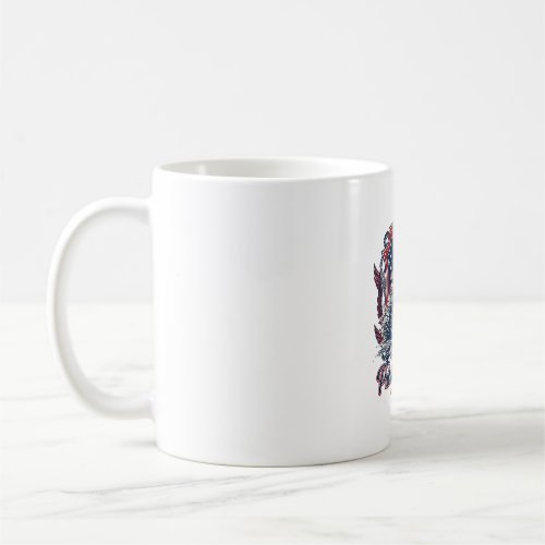 Patriotic 1776 Off Road Skull Monster Truck Heavy Coffee Mug