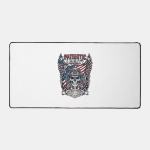 Patriotic 1776 Off Road Skull Monster Truck Heavy  Desk Mat