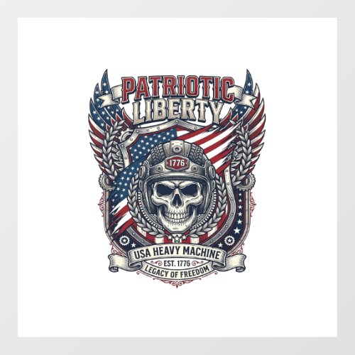 Patriotic 1776 Off Road Skull Monster Truck Heavy  Floor Decals