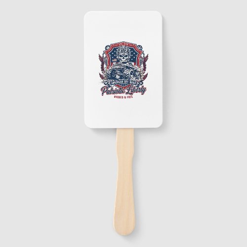 Patriotic 1776 Off Road Skull Monster Truck Heavy Hand Fan