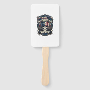 Patriotic 1776 Off Road Skull Monster Truck Heavy Hand Fan