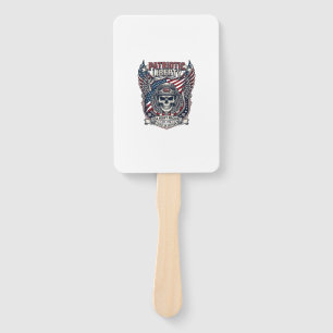 Patriotic 1776 Off Road Skull Monster Truck Heavy Hand Fan