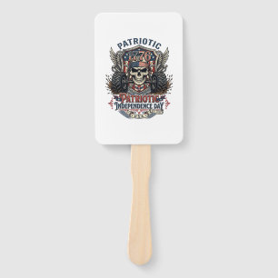 Patriotic 1776 Off Road Skull Monster Truck Heavy Hand Fan