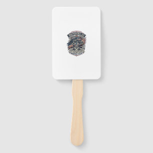 Patriotic 1776 Off Road Skull Monster Truck Heavy Hand Fan