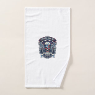 Patriotic 1776 Off Road Skull Monster Truck Heavy  Hand Towel