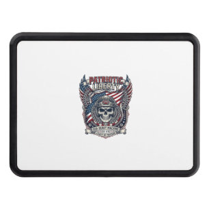 Patriotic 1776 Off Road Skull Monster Truck Heavy Hitch Cover