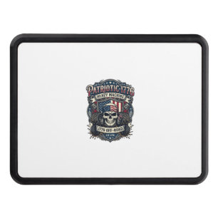 Patriotic 1776 Off Road Skull Monster Truck Heavy Hitch Cover
