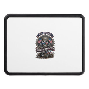 Patriotic 1776 Off Road Skull Monster Truck Heavy Hitch Cover