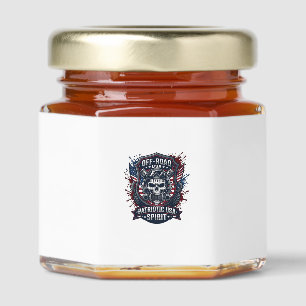 Patriotic 1776 Off Road Skull Monster Truck Heavy Honey Jar Favors