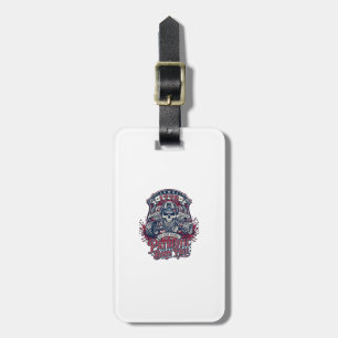 Patriotic 1776 Off Road Skull Monster Truck Heavy Luggage Tag