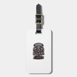 Patriotic 1776 Off Road Skull Monster Truck Heavy Luggage Tag