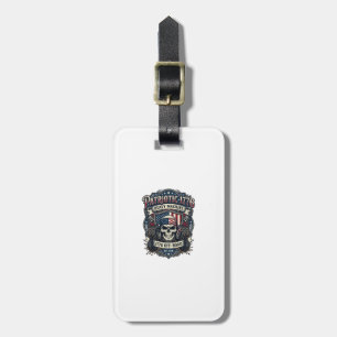 Patriotic 1776 Off Road Skull Monster Truck Heavy Luggage Tag