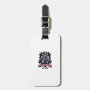 Patriotic 1776 Off Road Skull Monster Truck Heavy Luggage Tag
